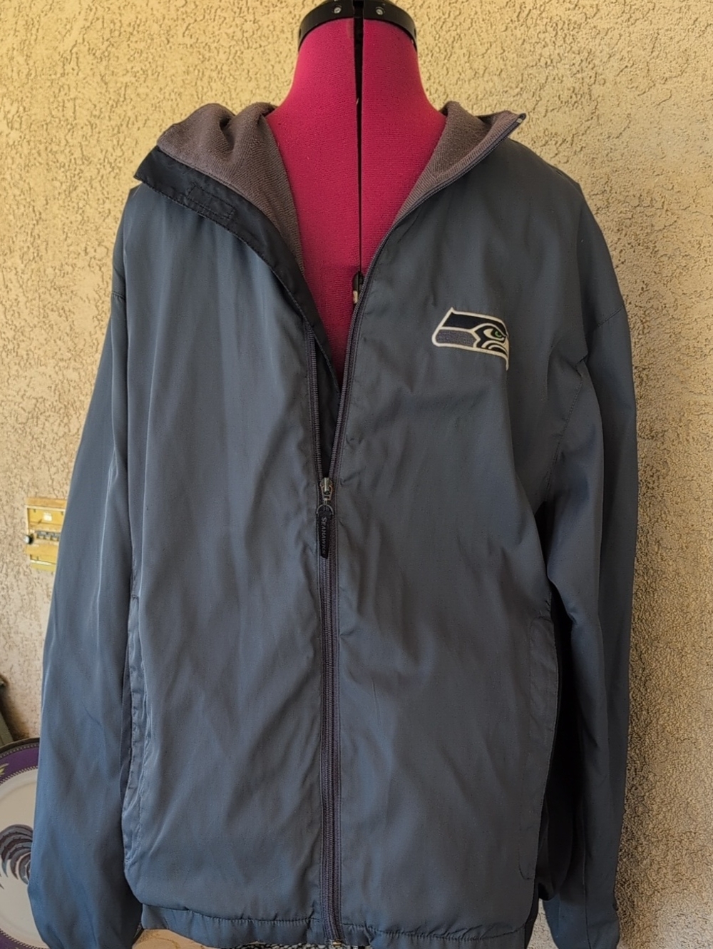 NFL Seattle Seahawks Windbreaker Full-Zip Jacket Sz Large L